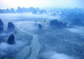Yangshuo Hot Air Balloon Ride Panorama